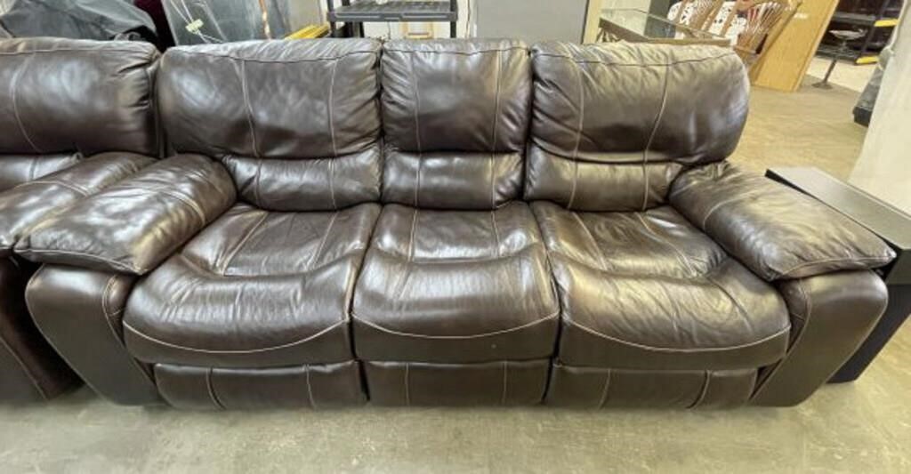 Leather Reclining Sofa