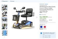 E9255  SACVON Mobility Scooter Blue, 330lbs