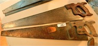 2 VINTAGE HAND SAWS