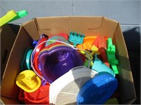 Box Lot of Sand Toys