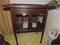 20th Century Oak Tea Stand & Display Cabinet