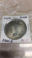 1925 silver Peace dollar