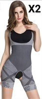 Lot of 2 Bamboo Charcoal Body Suit Size L/XL