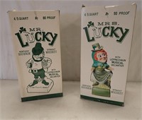 (2) DECANTERS - MR & MRS LUCKY - MUSICAL