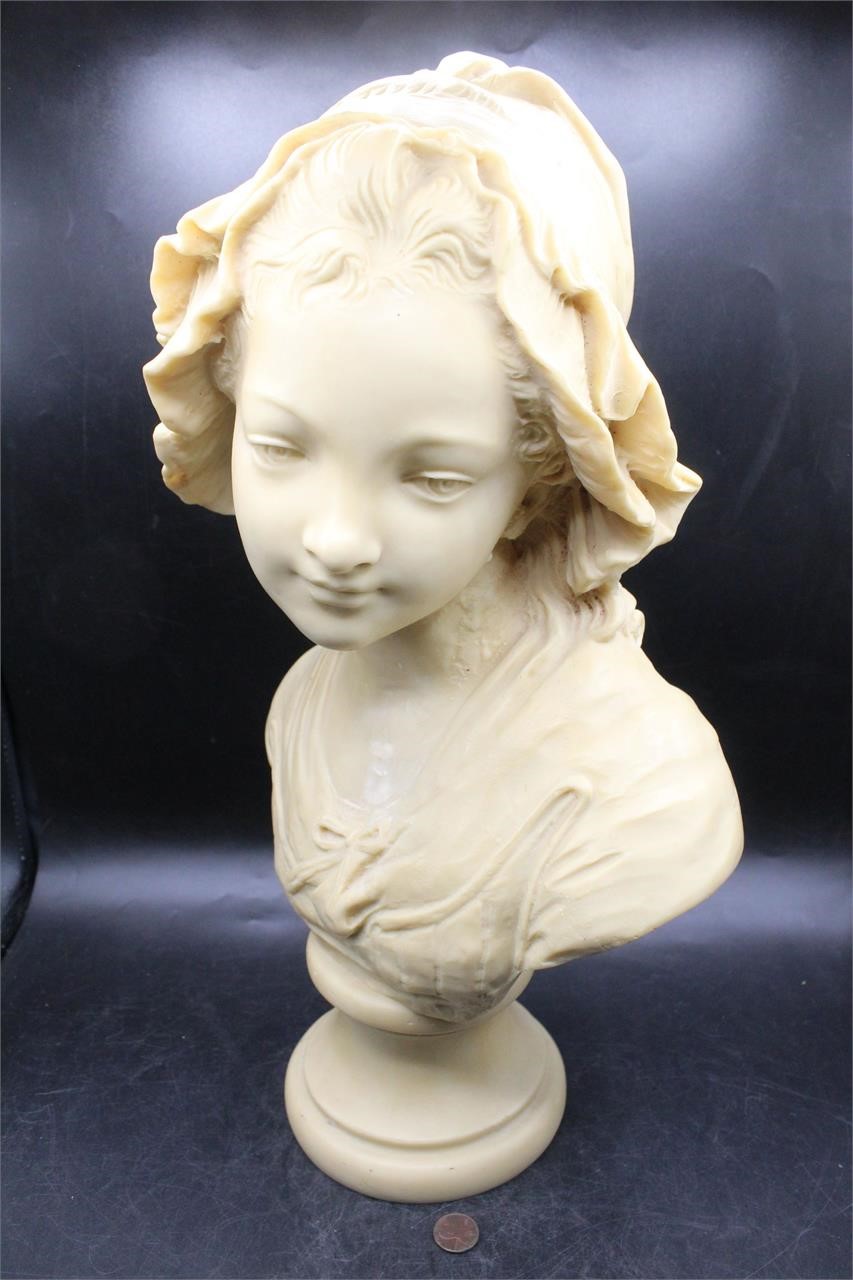 Grinam Niam, Paris, Resin "Girl in Bonnet" Bust