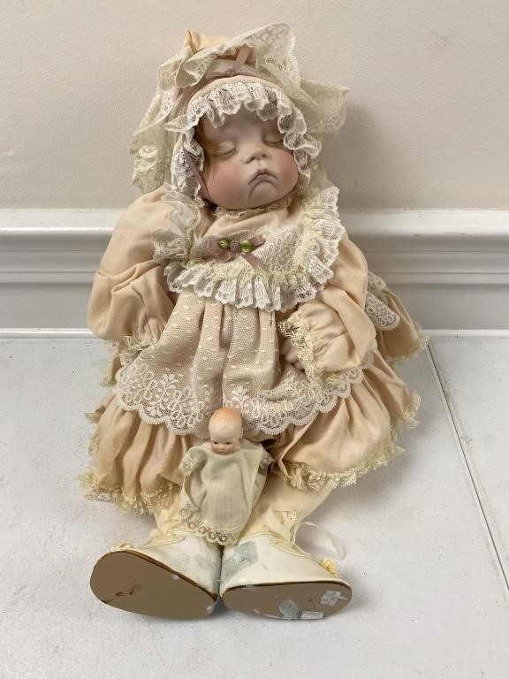 Sugar Britches porcelain doll, Reproduction by