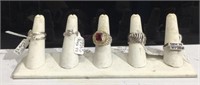 5 Sterling Silver Rings TJC