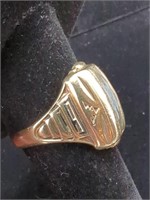 10KT Yellow Gold 1952 High School Class Ring,