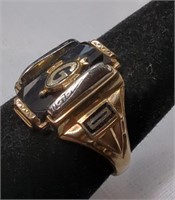 10KT Yellow Gold 1965 "G" High School Class Ring