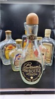 Lot of 6 VTG Liquor Bottles Inc. Beam's Pin-Bottle