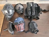 Paintball Ammo Canister, Masks, Backpack