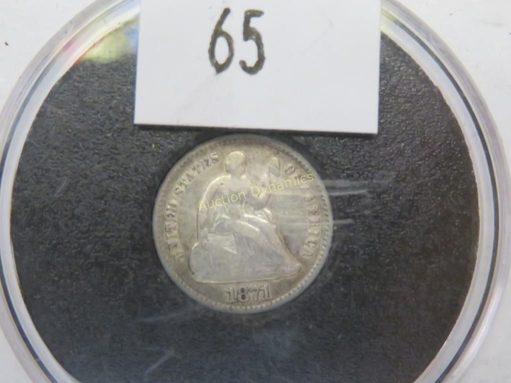 1871 Half Dime Coin