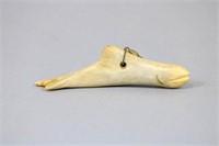 Rare Hand Carved Antler Fish Spearing Decoy, 4",