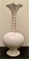 Haeger Pottery Vase Rippled Neck and Ruffled Top
