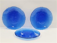 Vintage Arcoroc Luminarc Blue 7.5"  Plates