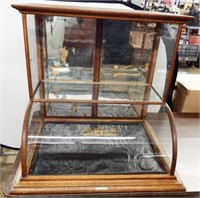 Antique Curved Glass Display / Store Showcase