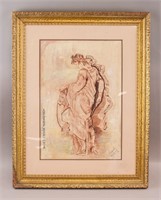 WC on Paper Signed Andrea Mantegna Reeve & Mackay