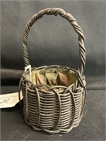 Miniature Wicker Lined Basket