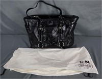 Coach Black Patent Leather Gallery Tote Bag
