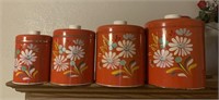 Vintage Ransburg Hand Painted Cannisters