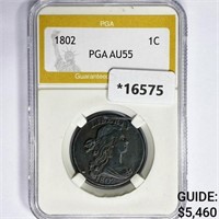 1802 Large Cent PGA AU55