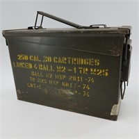 Metal ammo can partially full of 120 rds of 30-06