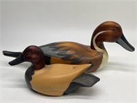 (2) Painted Wood Duck Decoys