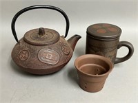 Cast Iron Teapot, Tea Mug w/ Infusers