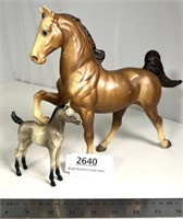 Plastic horses the details are lifelike