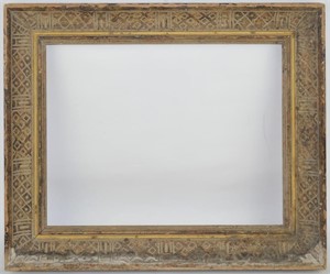 ANTIQUE PLATERESQUE CARVED PAINTING FRAME