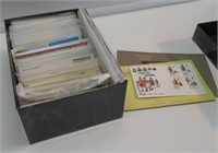 SHOE BOX FULL OF FIRST DAY COVERS IN SLEEVES.