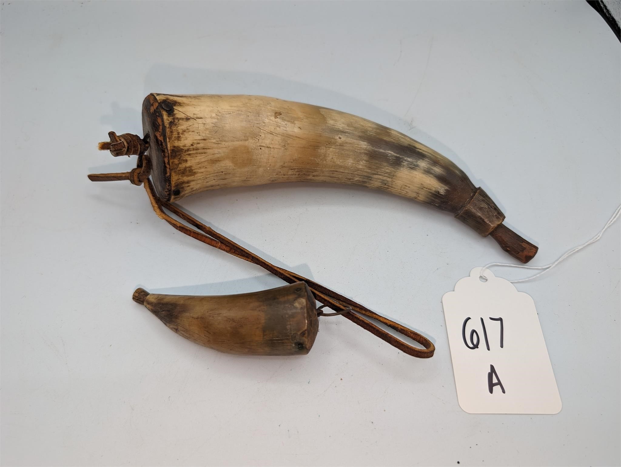 Pair 1840'-50's Period Powder Horns