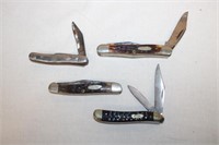 3 Case & 1 Imperial pocket Knifes