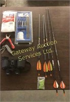 Gun cleaning kit, carbon fiber arrows,