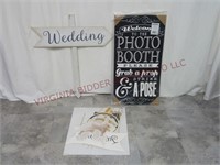 Wedding, Photo Booth & Just Married Signs