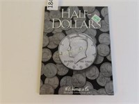 Half Dollar Book, 14 Coins, 10 Are Silver