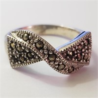 $140 Silver Marcasite Ring