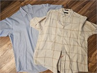 Two Vintage Mens XL Shirts Nautica, etc