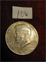 1964 D Kennedy Half Dollar 90% Silver