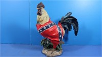 Resin Rooster w/Confederate Flag
