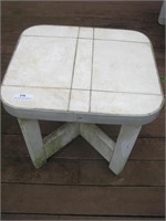 Wood Tiletop Side Table 22" x 22" x 20"