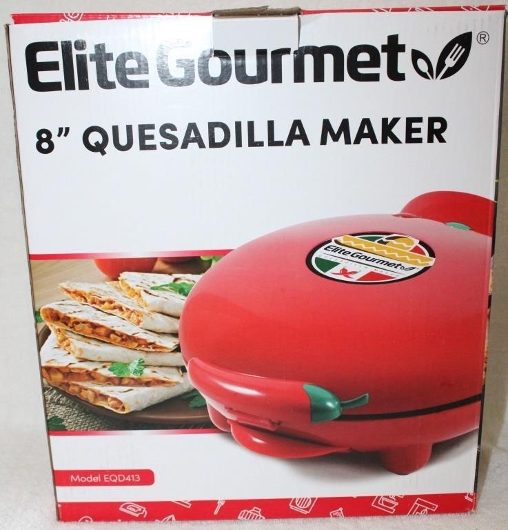 Elite Gourmet 8 in. Red Quesadilla Maker