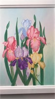 1995 Original Watercolor “the Iris Garden” by
