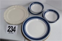 (5) Assorted Plates/(2) Saucers/(2)Bowls (U236)