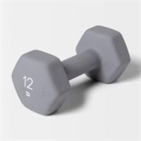 (2) All In Motion 12lbs Dumbbells - Grey