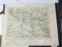 Old MAP 1958 CARTE DE FRANCE CHARTRES MAP