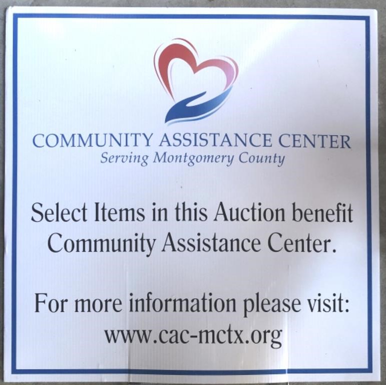 SOME ITEMS IN THIS AUCTION BENEFIT CAC