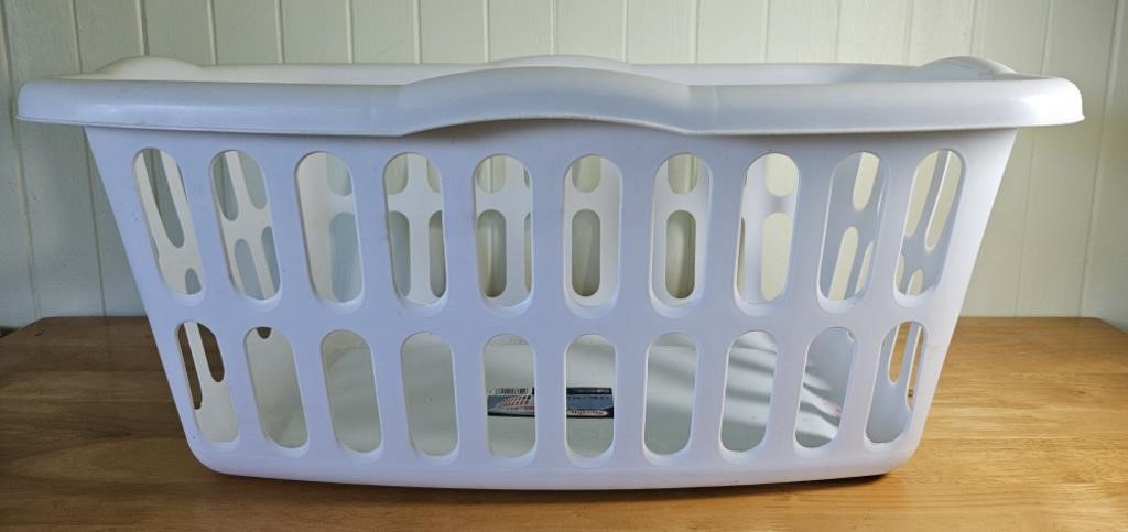 White laundry basket