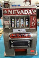 Vintage slot machine, missing handle