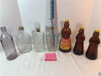 7 bottles, assorted